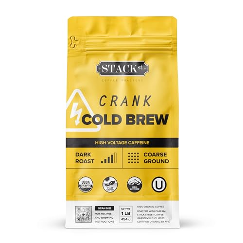 Organic Cold Brew Coffee Coarse Ground 1 LB (16 Ounce)