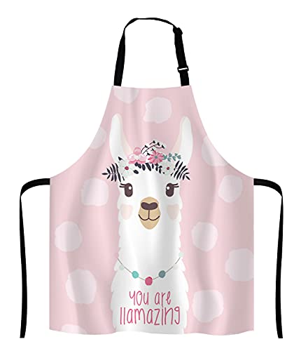 Llama with fun quote You are llamazing Bib Apron with Adjustable Neck for Men Women
