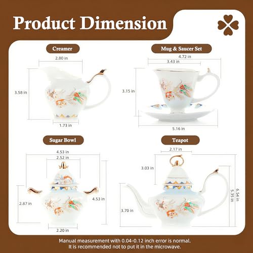 22 Piece Bone China Tea and Coffee Set