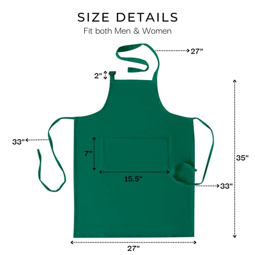 Kitchen Cooking Aprons Pack of 2 with 3 Pockets Chef Aprons