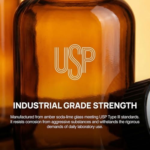 24 Pack Amber Glass Wide Mouth Packer Bottle (24 Count)