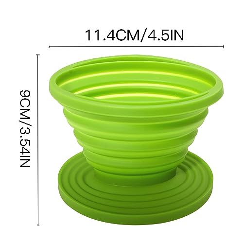 Collapsible Coffee Dripper Filter Reusable with 5 Paper Filters