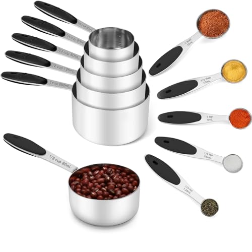 Measuring Cups and Spoons Set 304 Stainless Steel 10