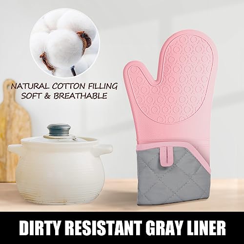 Silicone Oven Mitts and Pot Holders Sets