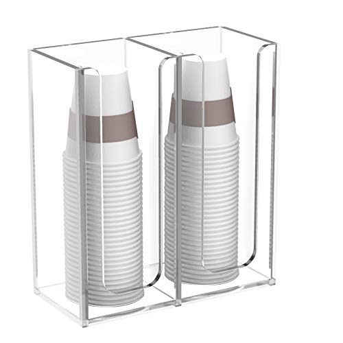 Acrylic Coffee Cup and Lid Storage Organizer Holder