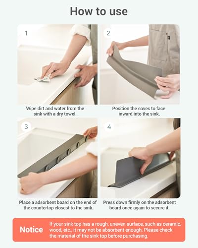 Kitchen Sink Splash Guard 19.7 Inch