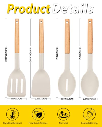 Pack of 4 Silicone Cooking Utensils Set (4 Count)