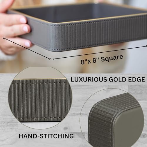 Gray Nightstand Bedside Organizer Tray