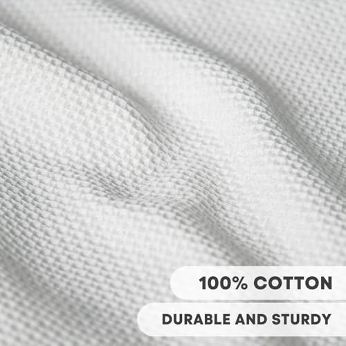 100% Cotton White Waffle Weave Kitchen Dish Cloths (6 Count)