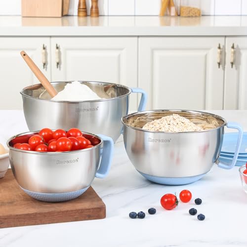 Stainless Steel Mixing Bowls Set with Lids