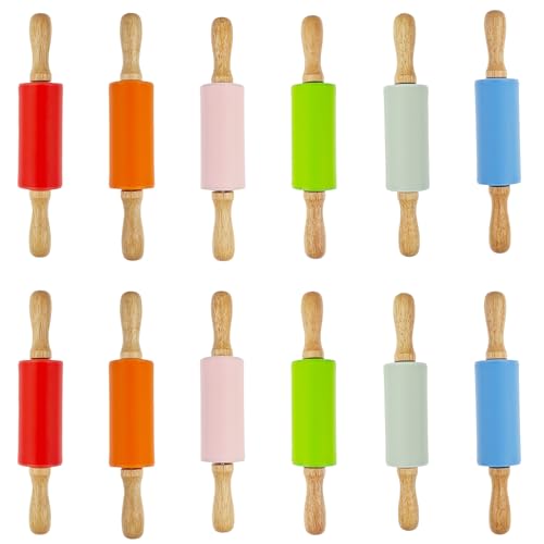 12 Pack Small Rolling Pin for Kids (12 Count)