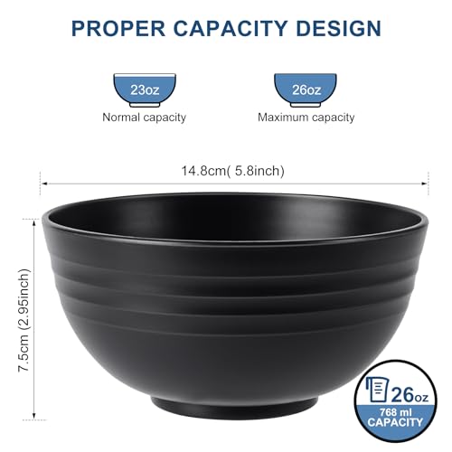 12 PACK BPA Free Unbreakable Plastic Cereal Bowls (26 Count)
