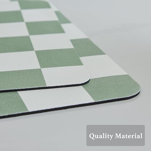 Checkered Dish Drying Mat for Kitchen Counter