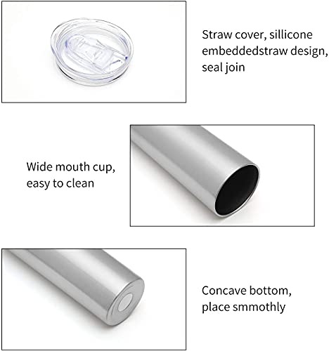20 oz Skinny Tumblers Bulk Set (12 Count)