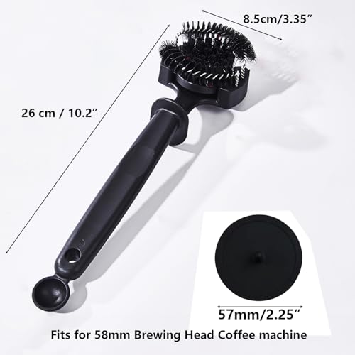 Espresso Coffee Machine Cleaning Brush Kit with Portafilter Cleaning Disc
