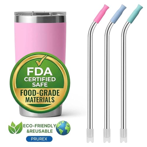 Bent Metal Straws for Stanley 20oz