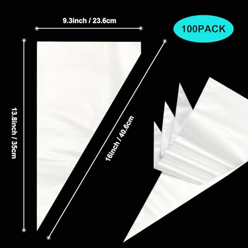 16 Inch 100 Pieces Icing Bags Heavy Duty