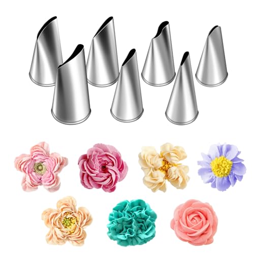 Fondant Rose Piping Tips Set (7 Count)