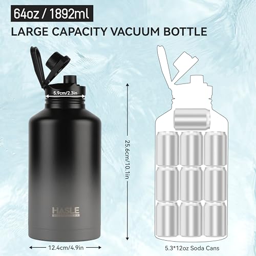 Half Gallon Insulated Water Bottles 64 oz