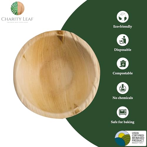 Disposable Bamboo 5" Round Bowl (50 Count)