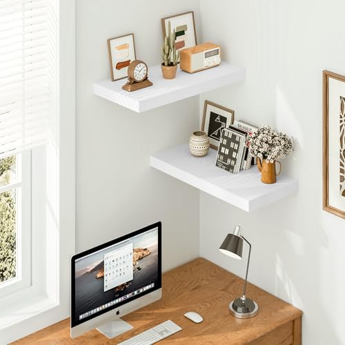 24 x 12 Floating Shelves 12 Deep (2 Count)
