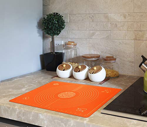Silicone Baking Mat for Rolling Pastry Dough with Measurements