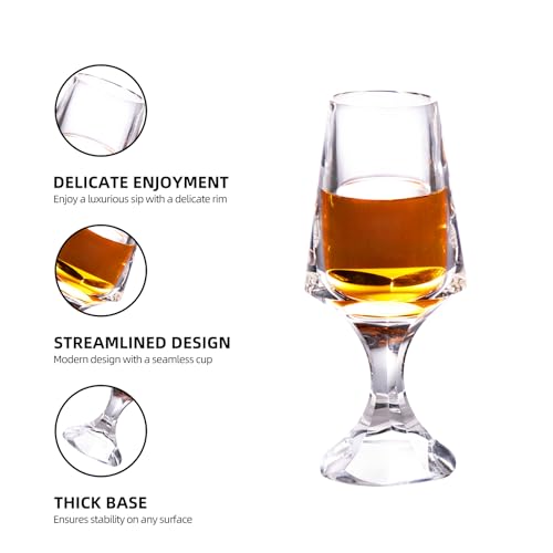 Crystal Snifter Glasses Set of 2 Handmade Stemmed Whiskey Glass (2 Count)