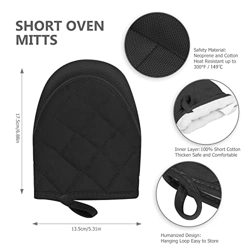 1 Pair Short Oven Mitts
