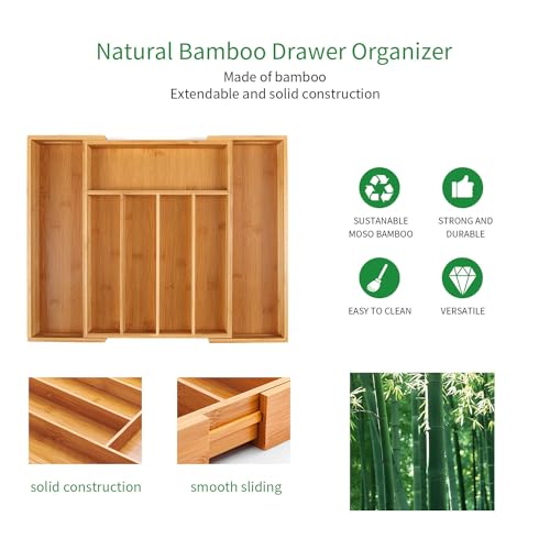 Bamboo Cutlery Silverware Tray