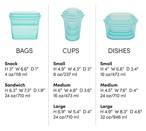Reusable Food Storage Containers Full Set of 8 Teal