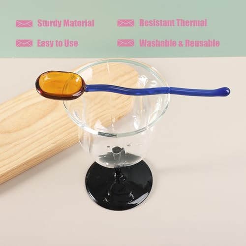 5 Pieces Glass Spoons (5 Count)