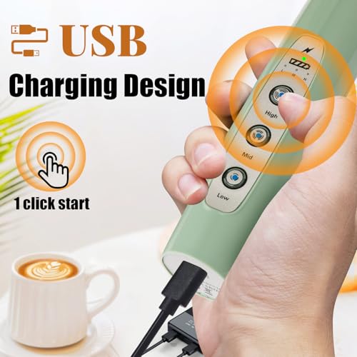 Granite Green Milk Frother Wand for Coffee