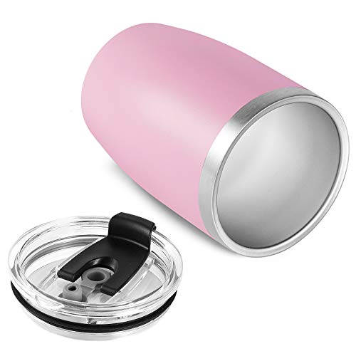 Stainless Steel 12 oz Tumblers bulk Vacuum Insulated Double Wall Travel Tumbler with Lid and Straw Reusable Tumbler (6 Count)