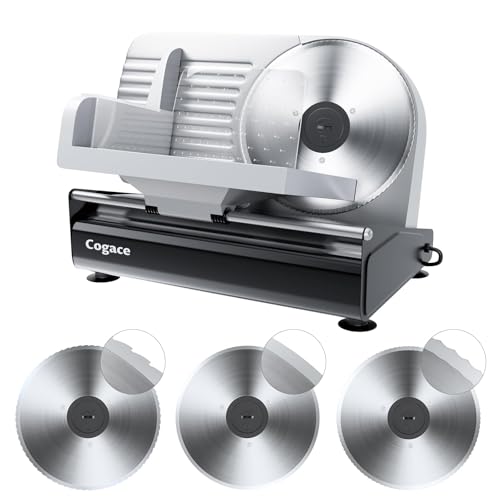 Electric Meat Slicer with Three 7.5" Blade Designs