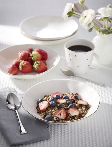 Blue Bay White Porcelain Pasta Bowl Set for 4 (4 Count)