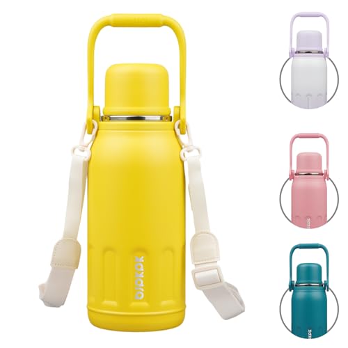 Stainless Steel Insulated Bottle with Handle & Strap