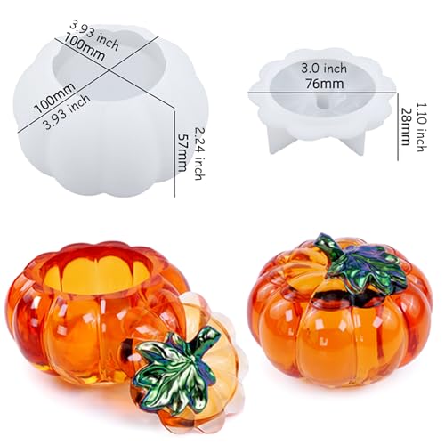 Pumpkin Jar Silicone Molds with Lid