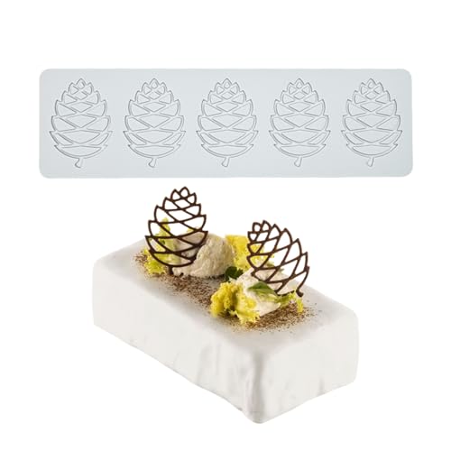 3D Hollow Out Lace Mold Silicone Pinecone Shape Fondant Molds Chocolate Mould For Cake Pastry Decor Baking Gumpaste Moulds Decoration Sugar Lace Veil Mat