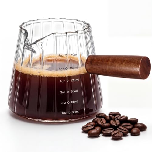 1 Pcs 6 oz Clear Espresso Shot Glass with Handle