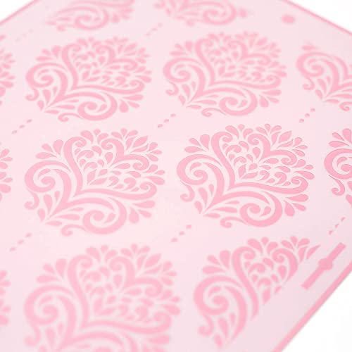 Cake Stencil Seamless Delicate Pattern for Decorating Tall Double Barrel Cake to Use with Buttercream