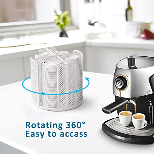 Cup and Lid Organizer Cup Dispenser Coffee Cup Organizer Paper Cup Holder Rotating for Bathroom (4 Count)