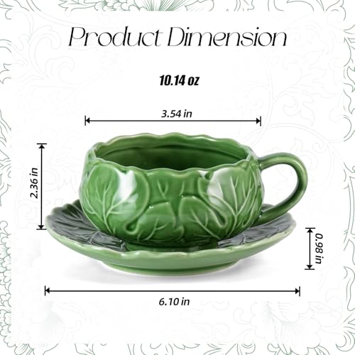 Tea Cups and Saucers Set of 2 (2 Count)