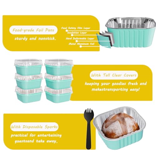 25 Pack Mini Cake Pans with Lids (25 Count)