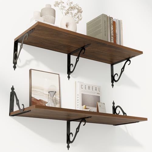 12 Inch Deep Floating Shelves for Wall (2 Count)