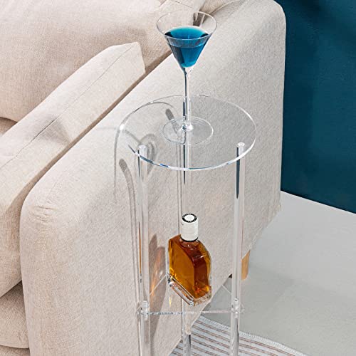 Acrylic Drink Table for Small Spaces