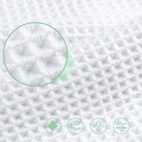 430 GSM Poly Blend Microfiber Quick Dry Waffle Bath Towel (4 Count)