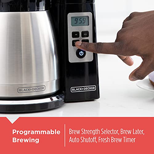 12 Cup Thermal Programmable Coffee Maker with Brew Strength and VORTEX Technology (12 Count)