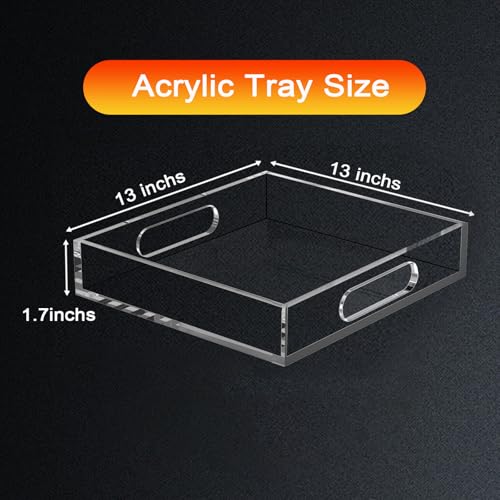 Acrylic Serving Tray with Handles