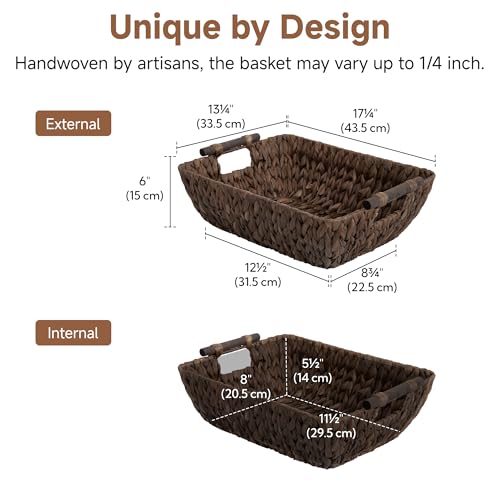 Wicker Baskets for Shelves (2 Count)