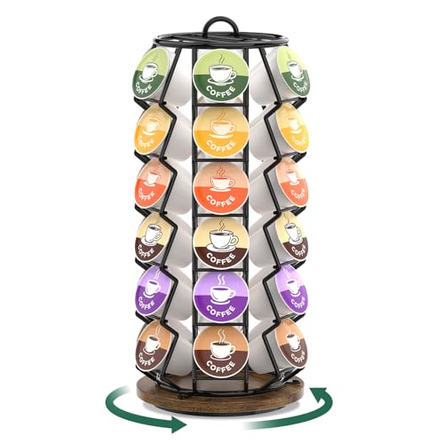 K Cup Coffee Pod Holder Organizer Carousel for Counter